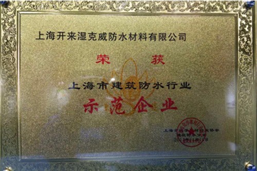 誠實守信 務實創新 開來濕克威榮獲“示范企業”稱號