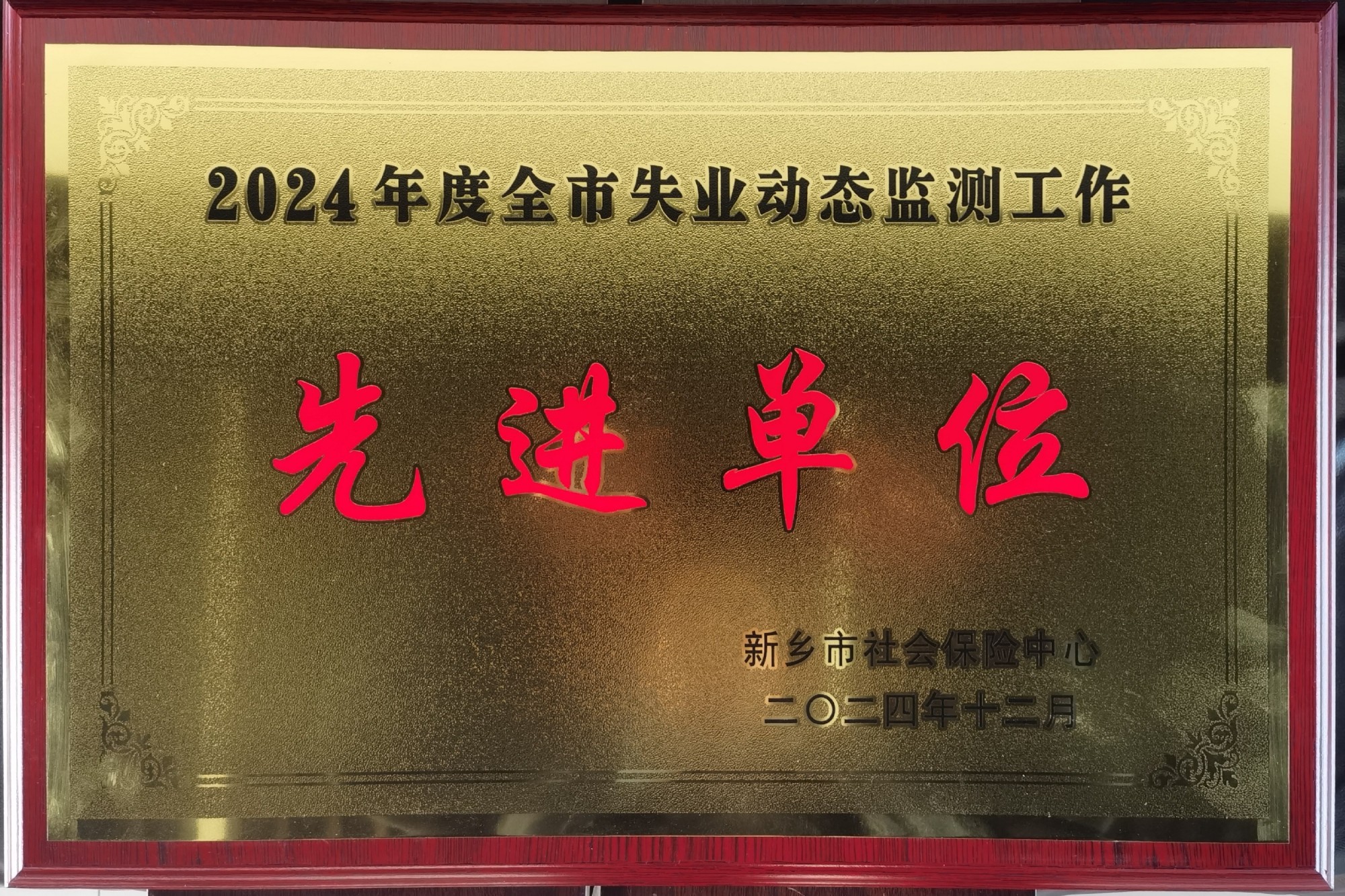 開來濕克威防水科技獲新鄉(xiāng)市2024年度失業(yè)動態(tài)監(jiān)測工作先進單位